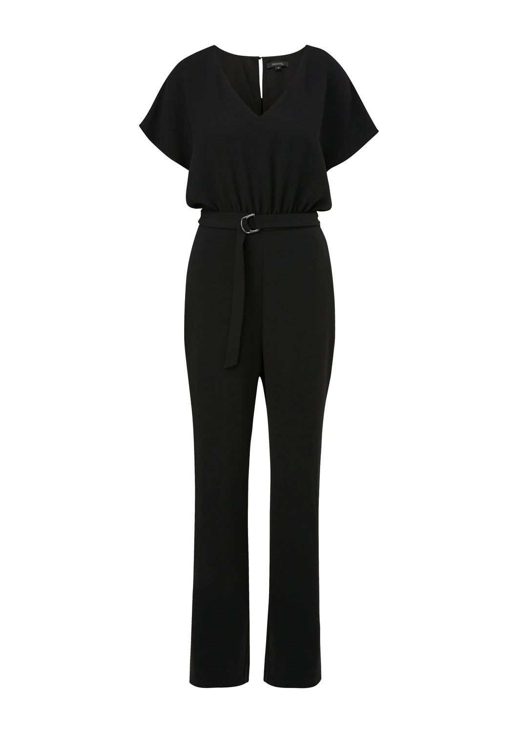 Comma Langer Jumpsuit weiß-schwarz deals Casual-Look