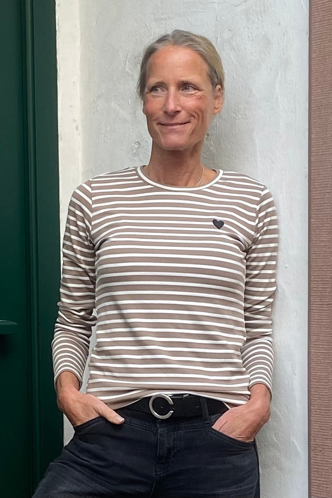 Kaffe T-Shirt Liddy desert taupe melange