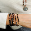 Inrosa Armband Eyga braun/weiß/rosa/gold