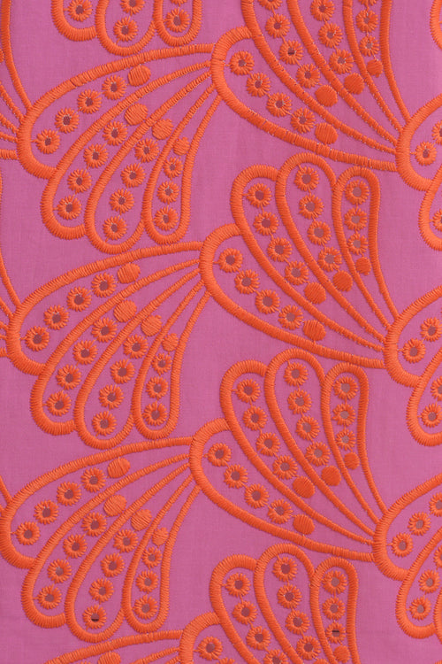 Milano Bluse neon pink print