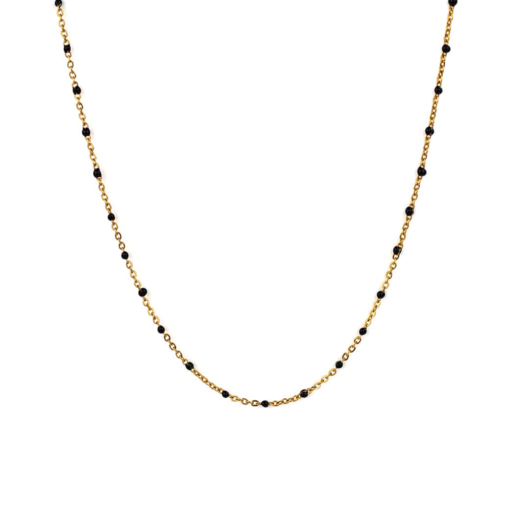 Inrosa Halskette Lata gold/schwarz