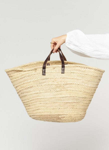 Espadrij große Korbtasche Palmbasket Short Handle natur
